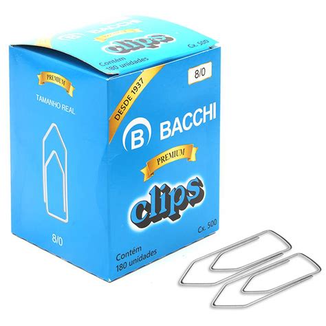 Clips Galvanizado Bacchi 8 0 Caixa 500g 180 Und