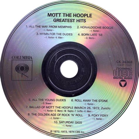 Car Tula Cd De Mott The Hoople Greatest Hits Portada