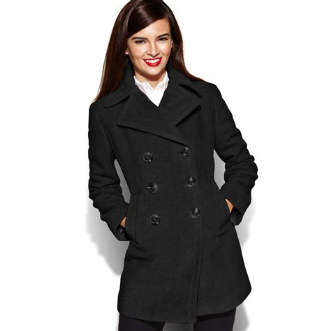 Double Breasted Wool Coat Womens Han Coats