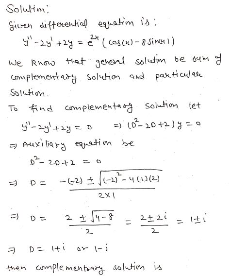 Solved Solve The Given Differential Equation By Undetermined