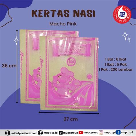 Jual Kertas Nasi Macho Pink Kertas Bungkus Nasi KERTAS LAMINASI