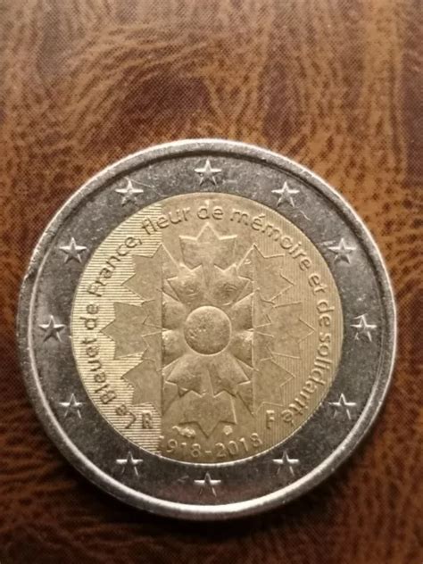 2 EURO MÜNZE Kornblume 100 Jahre Ende Des 1 Weltkrieges 2018 Frankreich