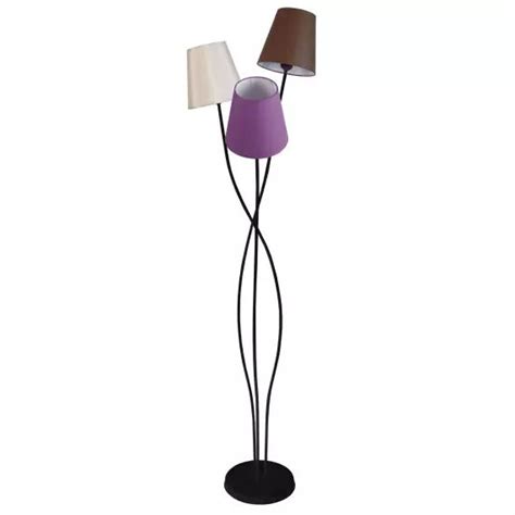 Lampadaire métal noir violet créme et marron Tosel Mr Scandinave