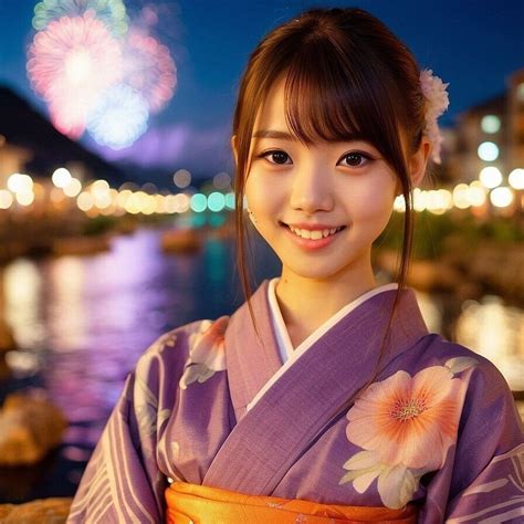 花火 浴衣 美人 フリー写真 15枚 女性 美女 人物 Ai画像生成 無料（フリー素材 フリー画像 ｜「スピリチュアル」なフリー写真