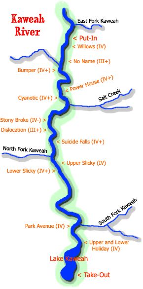 Kaweah River Map - American River Recreation