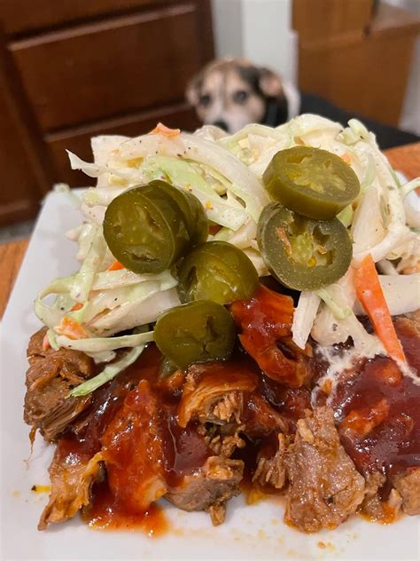 Pork With Creamy Coleslaw And Pickled Jalapenos [homemade] R Food