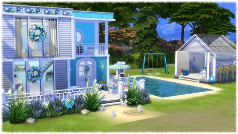 The Sims Speed Build Beach House No Cc Youtube