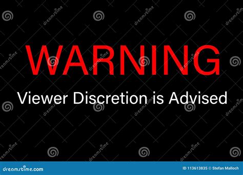 Warning Viewer Discretion Is Advised Sign Stock Image | CartoonDealer.com #113613835