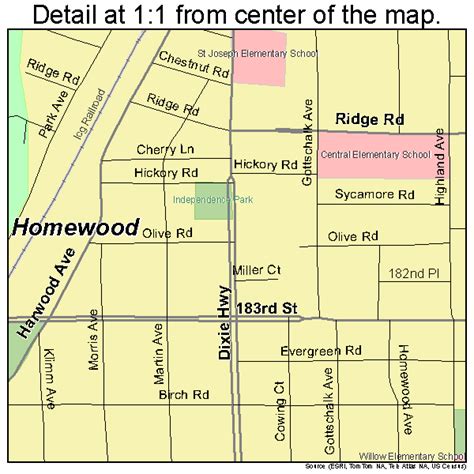 Homewood Illinois Street Map 1735879