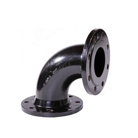 Di Pipe Fitting En Ductile Iron Flanged Degree Elbow China