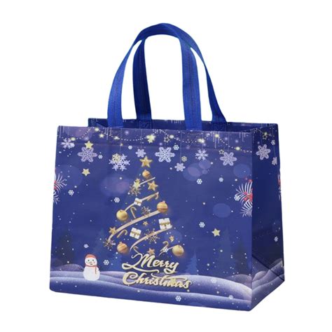 Wqqzjj Christmas Tote Bags With Handles Christmas Reusable Grocery