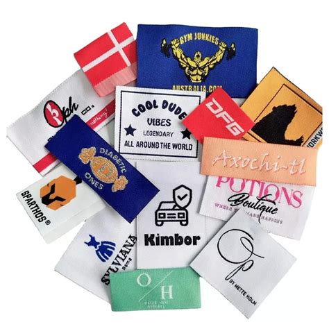 Wholesale Custom Your Name Logo Damask Garment Woven Labels Clothing