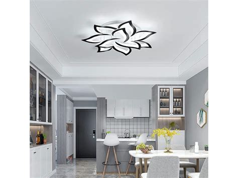 Garwarm Modern Led Ceiling Light Dimmable Flower Shape Ceiling Lamp