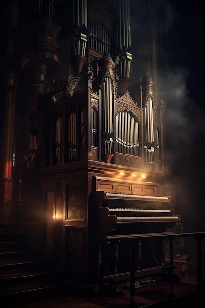 Premium AI Image | a church organ in a cathedral