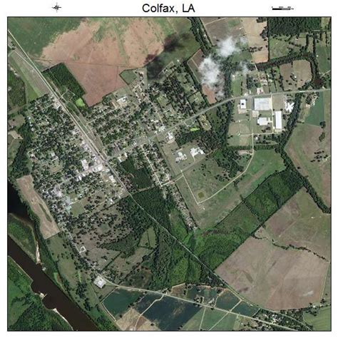 Aerial Photography Map of Colfax, LA Louisiana