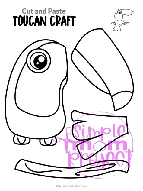 Printable Toucan Craft Template Simple Mom Project