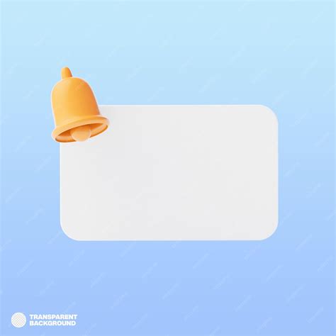 3d ícone de notificação por push pop-up de lembrete vazio ilustração 3d