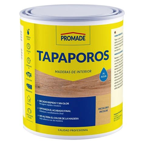 Barniz Para Madera Tapaporos Incoloro L Mate Bauhaus