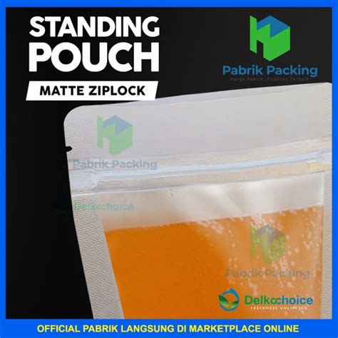 Jual Kemasan Makanan Standing Pouch Ziplock Delkochoice Varian Matte