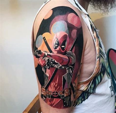 70 Deadpool Tattoo Designs For Men - Superhero Ink Ideas