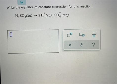 Solved Write The Equilibrium Constant Expression For This