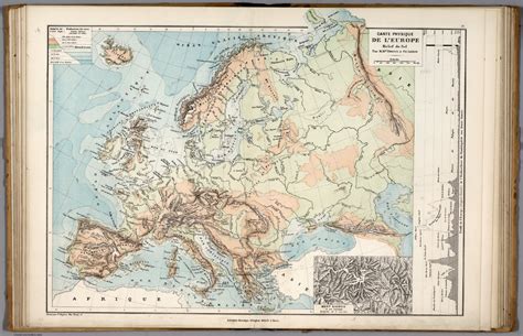 Carte Physique De L Europe Relief Du Sol Par M Mrs Drioux Et Ch