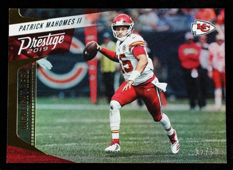 Patrick Mahomes II 2019 Prestige Highlight Reel Xtra Points Gold #9 #12 ...