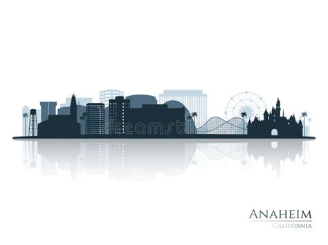 Anaheim California City Skyline Silhouette Stock Illustrations – 20 ...