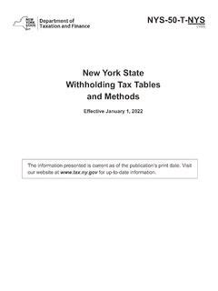 Nys T Nys New York State Withholding Tax Tables And Nys T