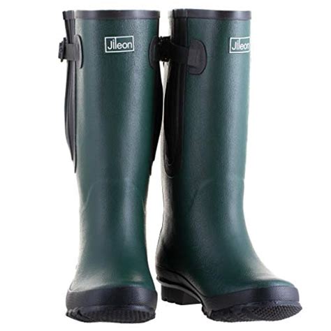 Wide Calf Wellies Fit Up To 57cm Calf Green Ladies Wellies