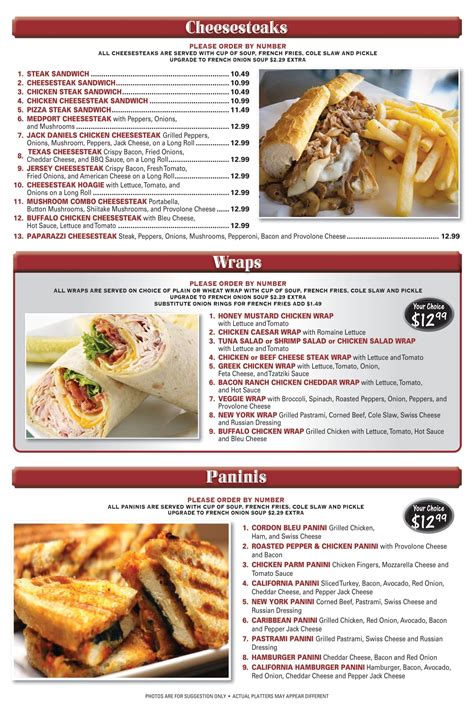 Dinner Menu | Medport Diner, Medfort New Jersey Diner