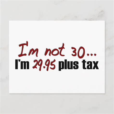 Not Plus Tax Postcard Zazzle