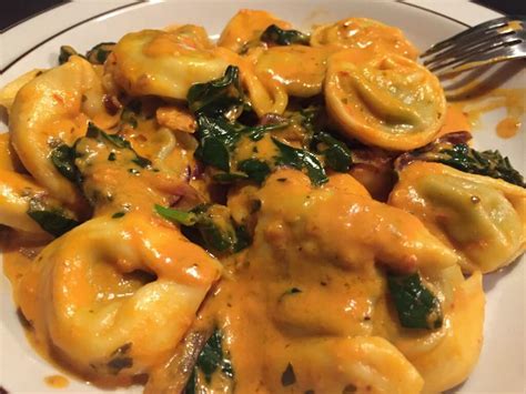 Tortelloni Spinat Ricotta Mit Pasta Sauce Tomate Basilikum Dr Ing