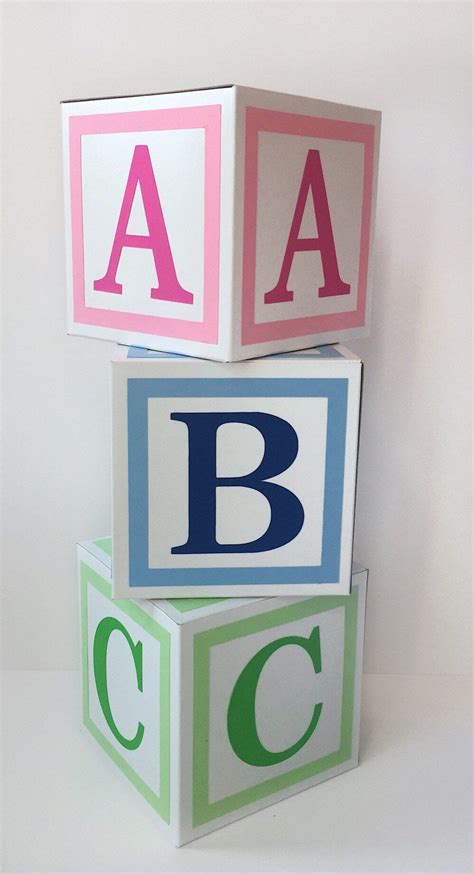 Alphabet Blocks Baby Decor Baby Blocks Baby Shower Etsy Baby Blocks