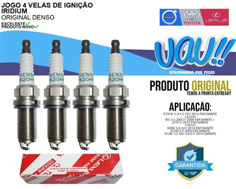 Jogo Velas Iridium Original Toyota Etios 1 3 1 5 2012 2013