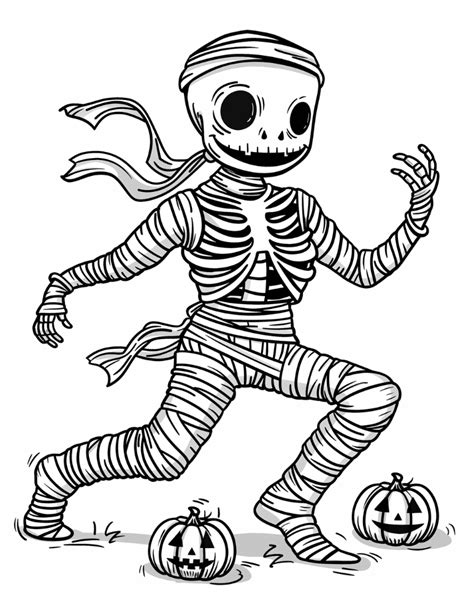 Free Mummy Coloring Pages For Halloween