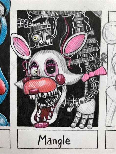 Mangle From Fnaf Fnaf Drawings Sketch Book Fnaf Crafts