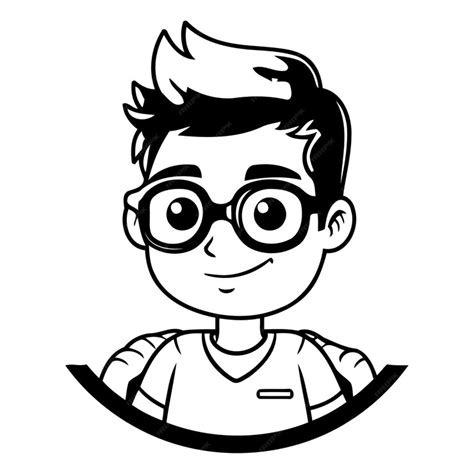 Premium Vector Cute Boy In Glasses Vector Illustration Of A Cartoon Character