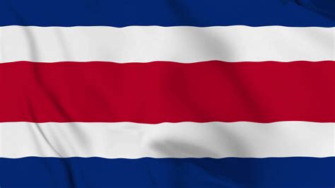 Realistic Costa Rica Waving Flag Smooth 4k Video Seemless Loop 9973802