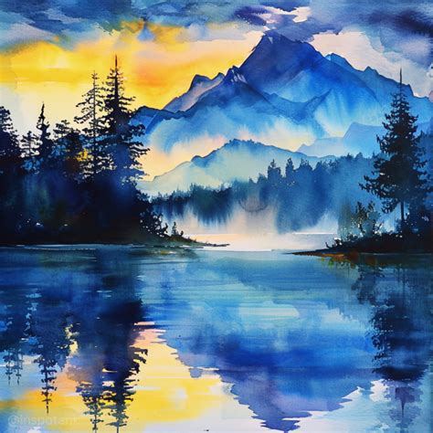 50+ Watercolor Lake Painting Inspiration Ideas Tips & Tutorials [Art ...