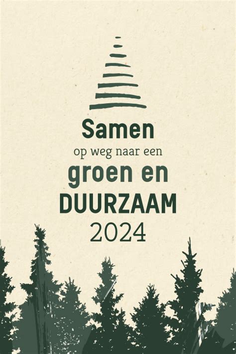 Duurzaam Zakelijke Kerstkaart Met Kerstbomen En Jaartal