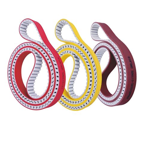 Pu Timing Belts With Coated Red Color Good Quality Iso Standard China