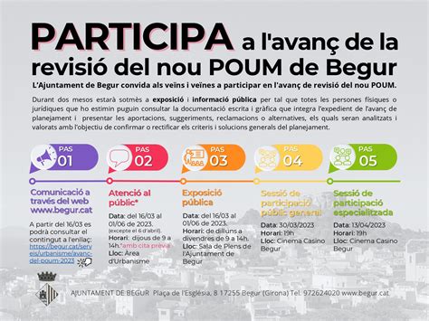 Participa En Lavan De La Revisi Del Nou Poum De Begur Coneix Ne