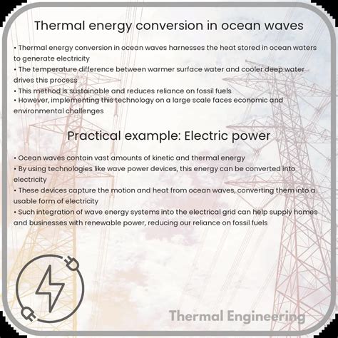 Thermal energy conversion in ocean waves