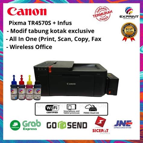 Jual Canon Pixma TR4570s Infus Tabung Box Print Scan Copy Fax Wifi