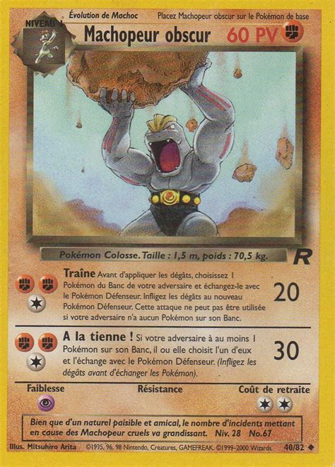 Machopeur Obscur Team Rocket Pok P Dia