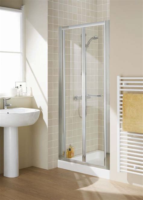 Lakes Classic Semi Frameless Bi Fold Shower Door Silver Lkvb S