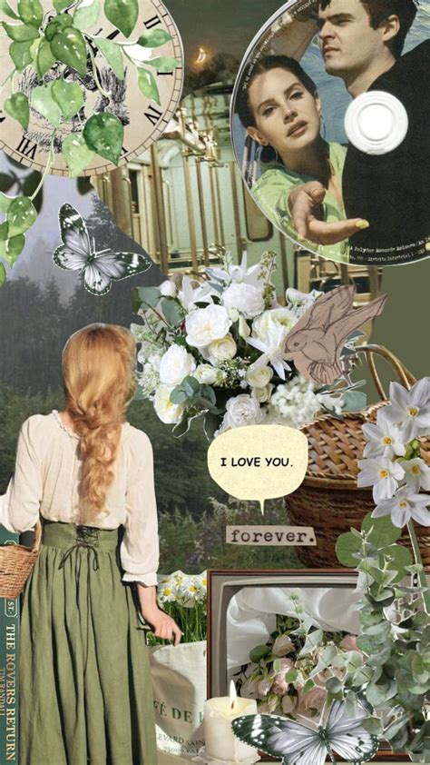 a collage with flowers, pictures and words on it that say i love you