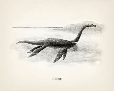 Nessie, Loch Ness Monster : Monster Series OE-27 Fine Art Print of a ...