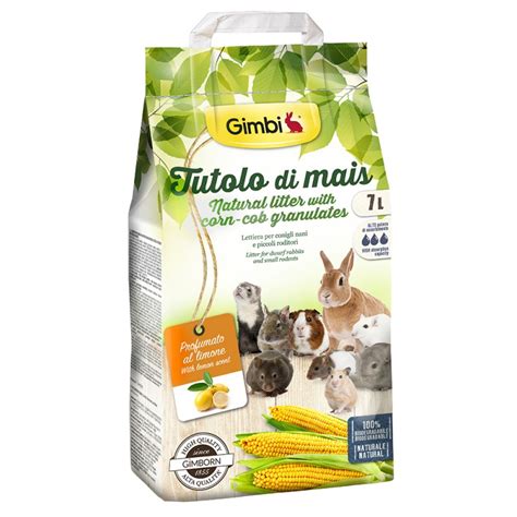 Tutolo Di Mais Al Limone Lettiera Per Conigli Nani E Piccoli Roditori